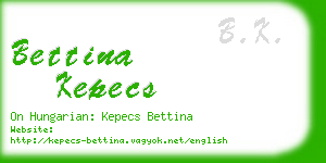 bettina kepecs business card
